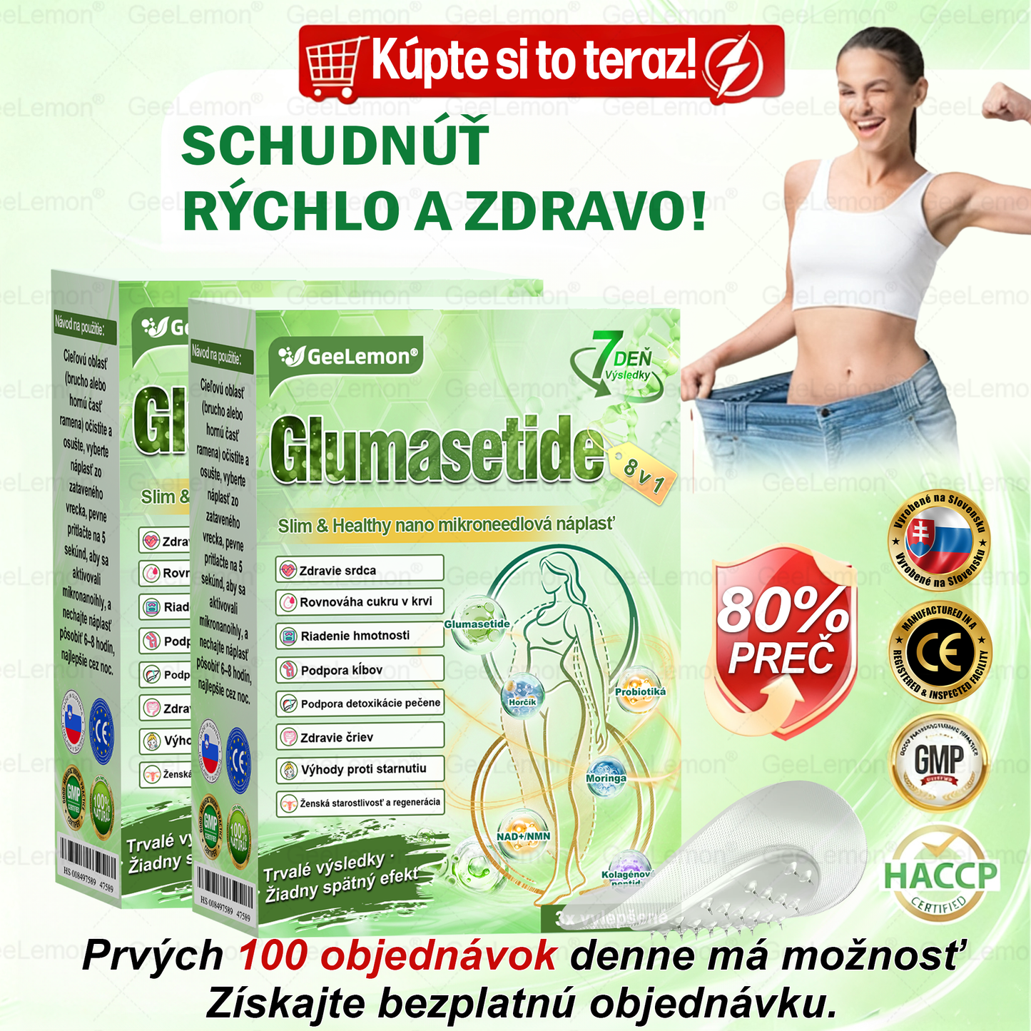 👉 Oficiálna certifikácia 🔥 Tisíce spokojných zákazníkov na Slovensku| ❤️ 𝐆𝐞𝑒𝐿𝑒𝐦𝐨𝐧® Glumasetide 10 v 1 Nano mikrotŕňový náplasť – Len raz denne ✅ Viditeľné zmeny za 7 dní na obezitu, ochabnutú pokožku a zdravie
